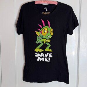 Women's World of Warcraft Jinx Blizzard Save The Murlocs Black T-Shirt sz Large